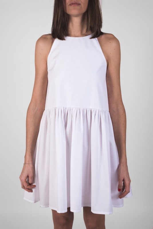 White Shoulder-Strap Dress