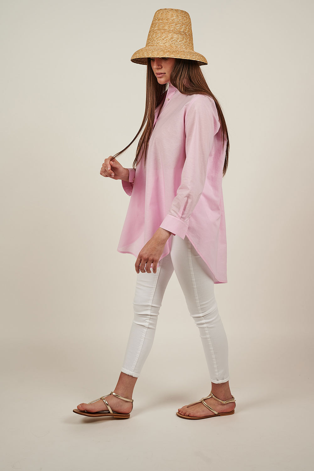 Long Pink Hydrangea Shirt