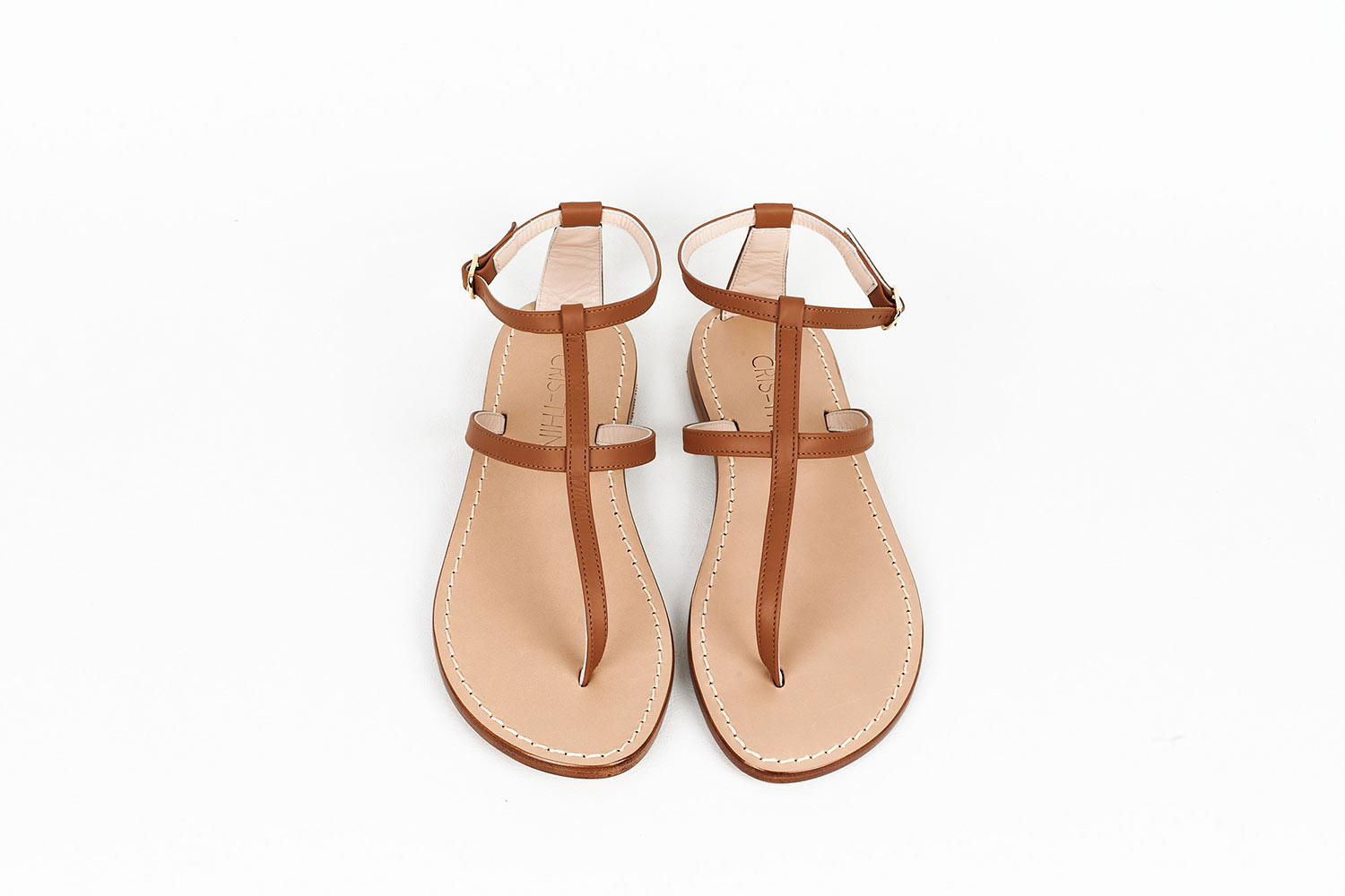 Natural Leather Capri Sandals