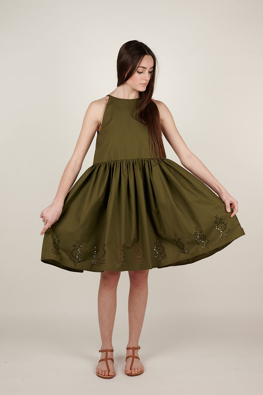 Khaki dedo dress