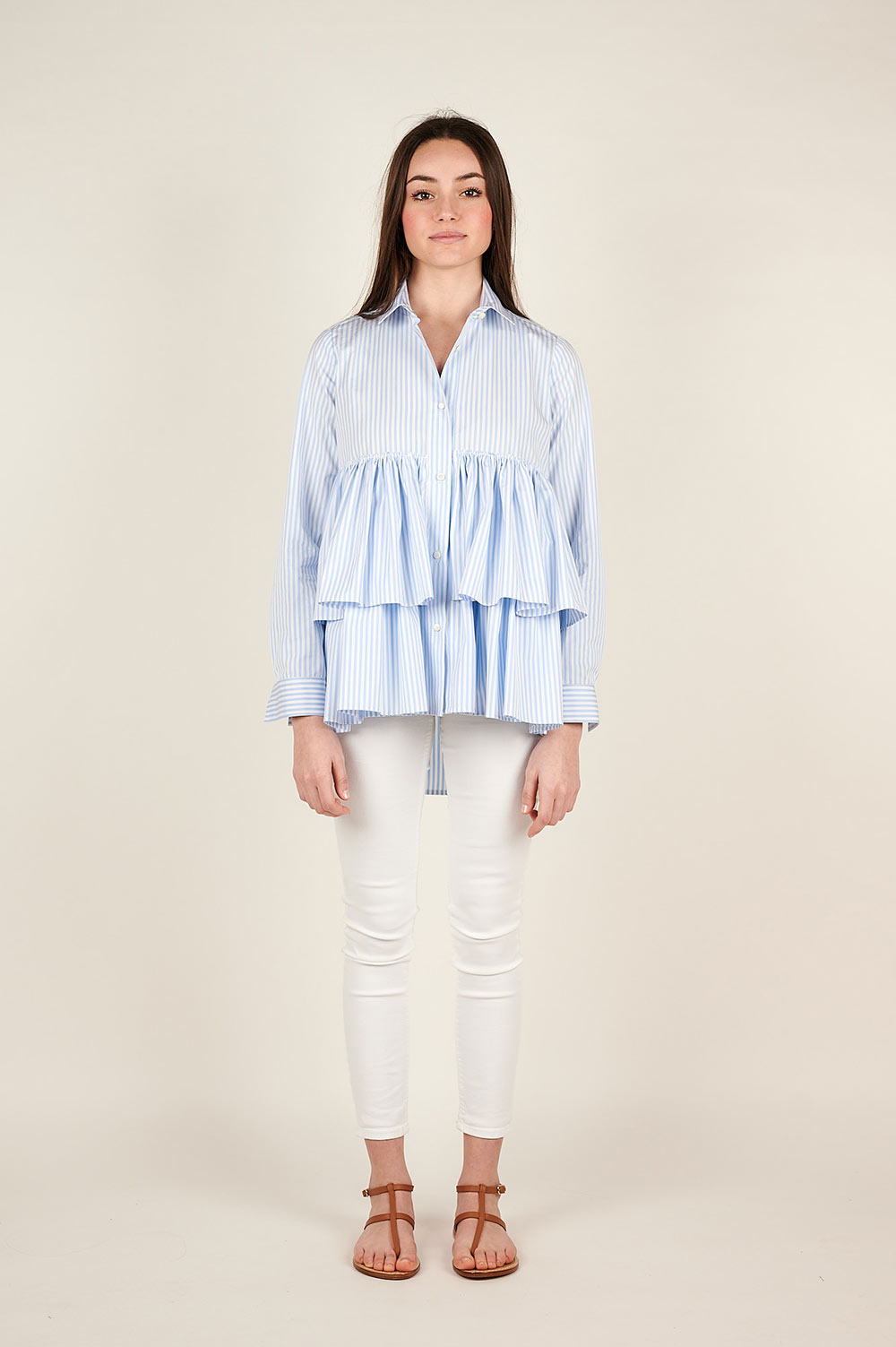 Double-frilled shirt