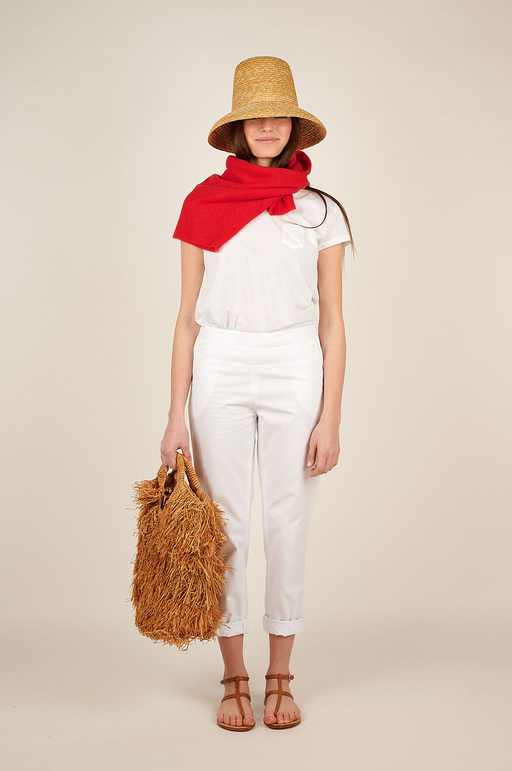 Pantaloni alla marinara bianchi
