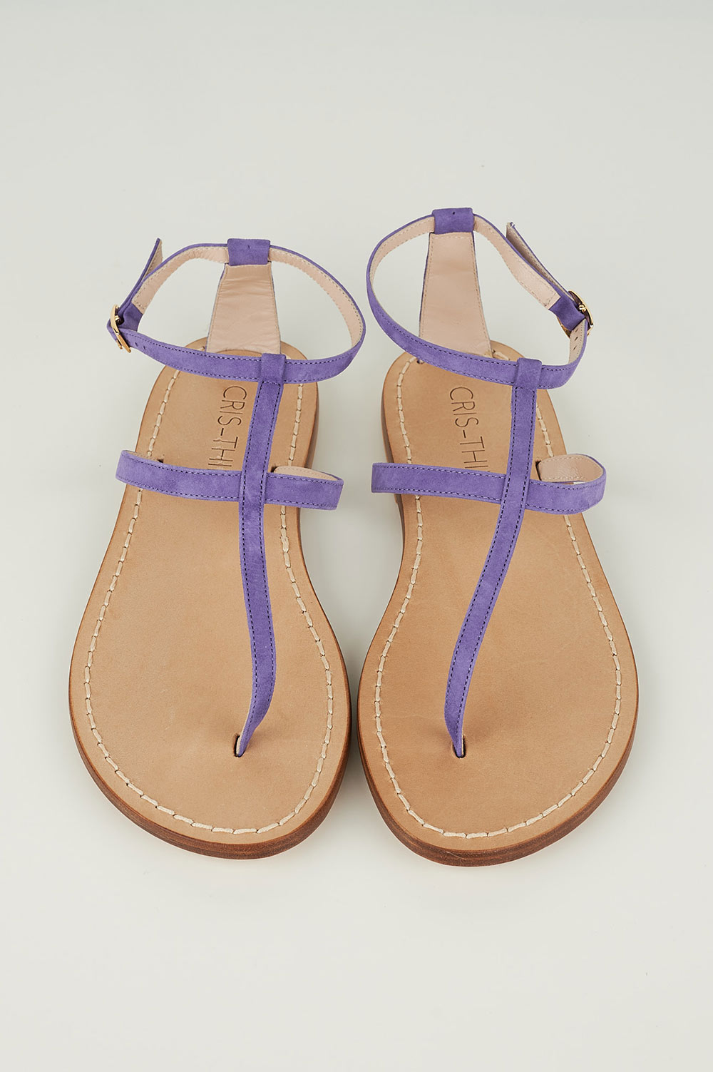 Lilac Chamois Capri Sandals