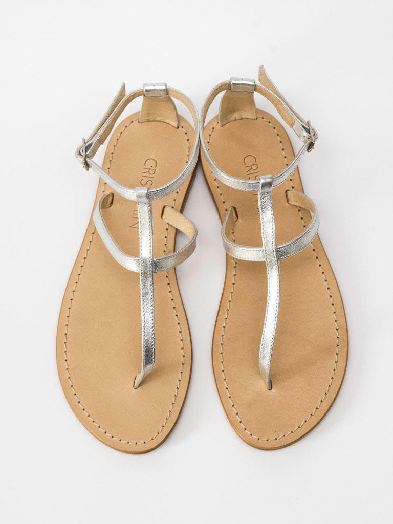 Silver Capri Sandals